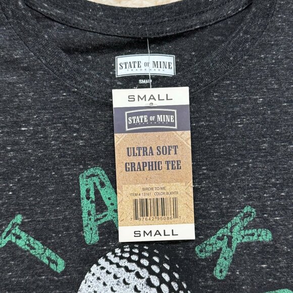 Small - TALK BIRDIE TO ME - State of Mine - Men's Golf Humor Funny T-Shirt NEW - Picture 6 of 10
